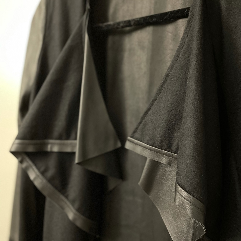 Drape Front Leather Jacket - image 3